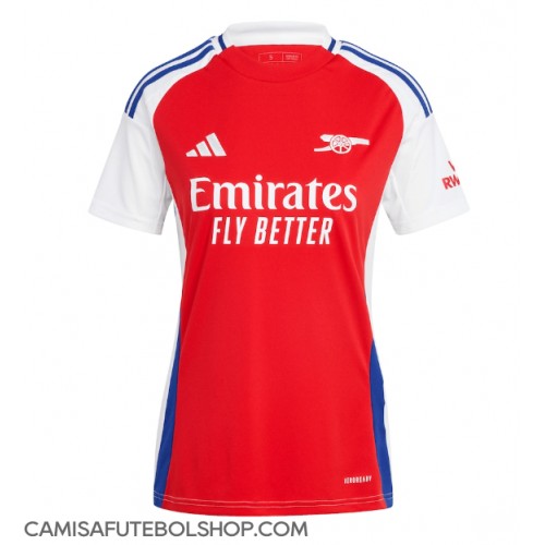 Camisa de time de futebol Arsenal Replicas 1º Equipamento Feminina 2024-25 Manga Curta